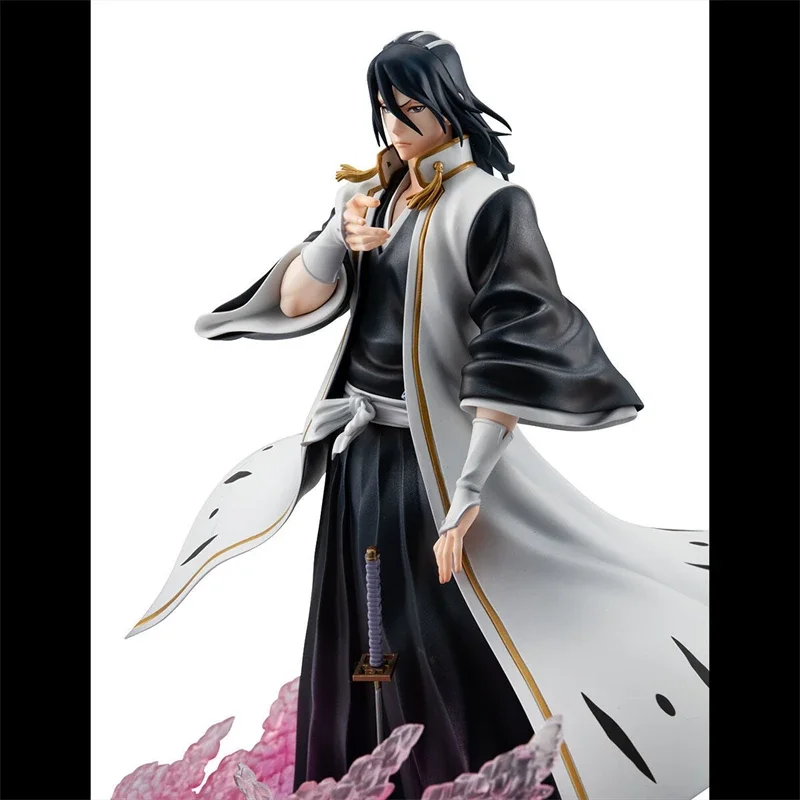 Bandai Origianl Rumah Mega BLEACH Kuchiki Byakuya Asli PVC Tokoh Anime Model Koleksi Patung Boneka Ornamen Hadiah