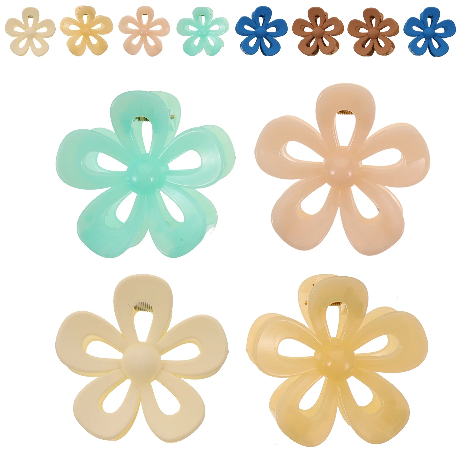 

12 шт., заколки с цветочными когтями, элегантные заколки для волос с цветами для женщин, повседневное использование, вечерние фотографии, аксессуары для волос, тонкие, толстые