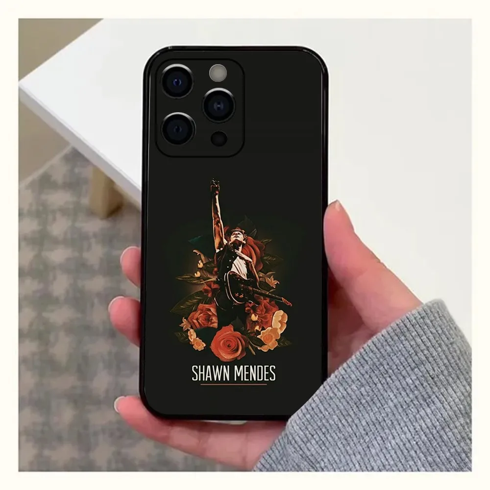 Singer Shawn M-Mendes Phone Case For Apple iPhone 15,14,13,12,11,Pro,X,XS,Max,XR,Plus,Mini Soft Black Cover