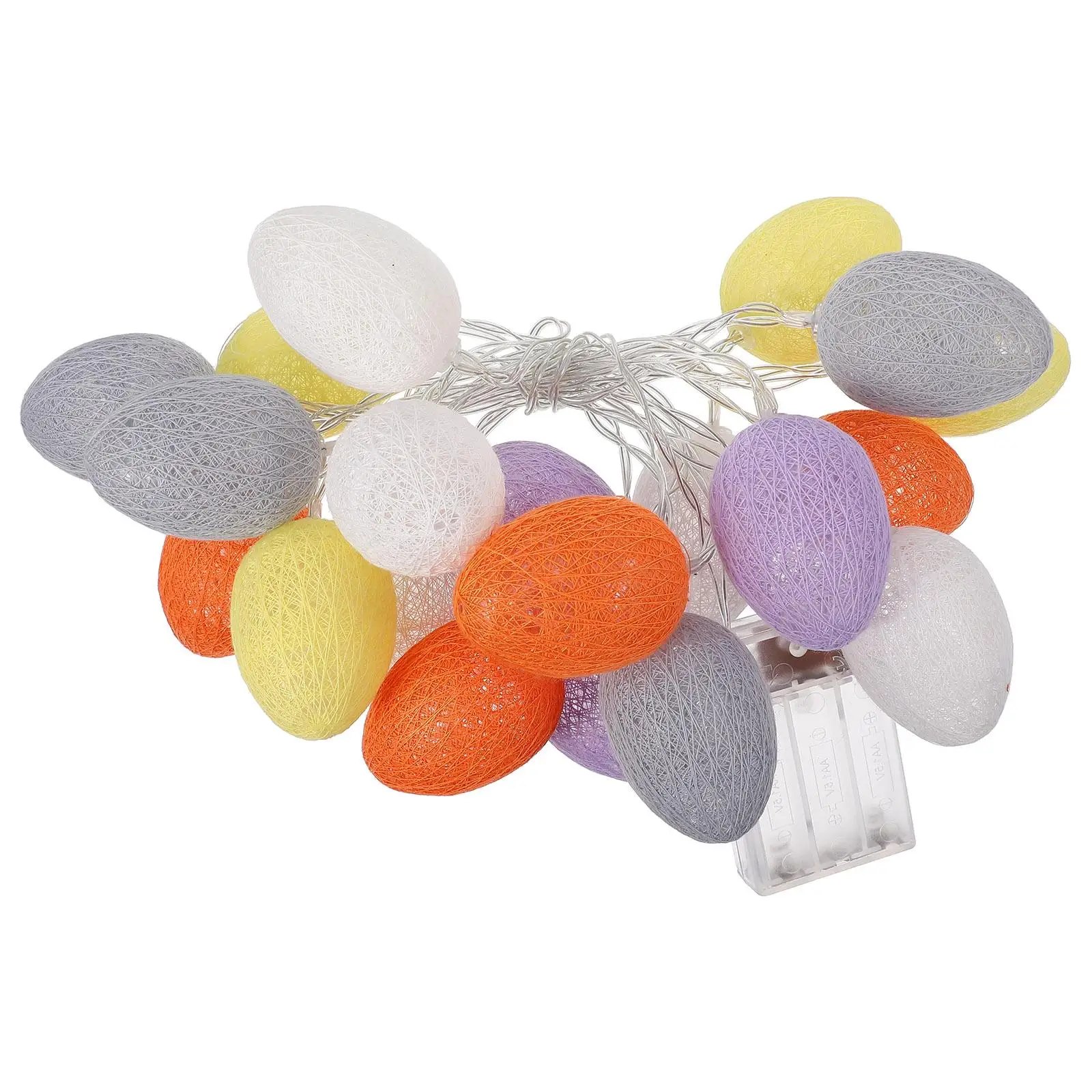 Egg Lighting Chain Colorful String Lights LED Decorative Eggs Reusable Decorations Easter Plastic