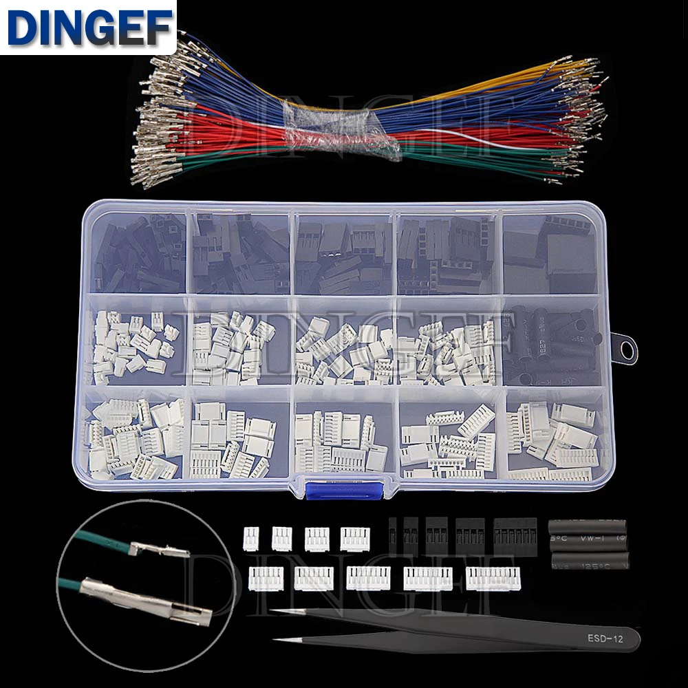 

GH1.25MM Male Rubber Shell Plug with Clip Dupont Shell Crimp Cable with Terminal Wire Assembly Boxed 2P 3P 4P 5P 6P