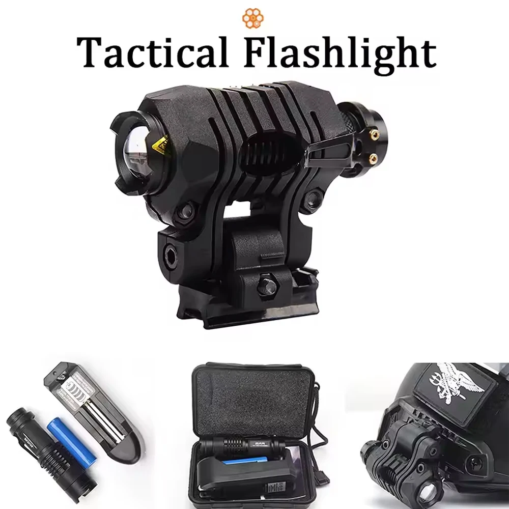 Tactical Airsoft Helmet Set With PVS14 Bracket Binocular Night Vision Goggles Model Signal Light Battery Pouch for Shooting Game - Image 2
