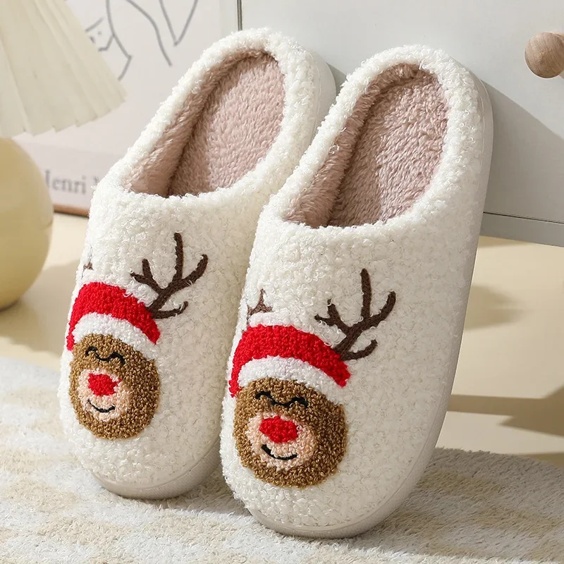 Colorful Warm Meet Me At Midnight Slippers Cushion Slides Soft Comfort Short Plush Woman Cartoon House Slippers Funny Flat Shoes