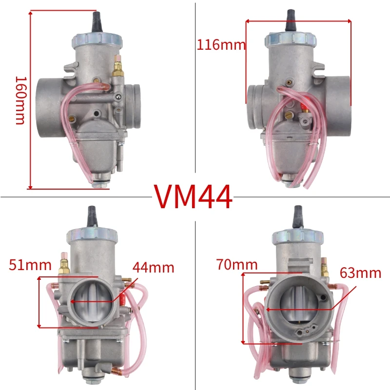 VM44 44mm For Mikuni VM Series Round Slide VM44-3 1002-0057 ATV Dirt Pit Bike 400-800cc Universal Motorcycle Racing Carburetor