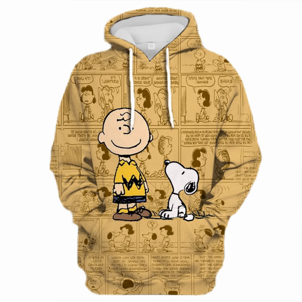 Snoopy Cartoon Anime Women\'s Hoodie Spring and Autumn Edition Women\'s Round Neck Hoodie 2024 New Casual Couple Sportswear Top