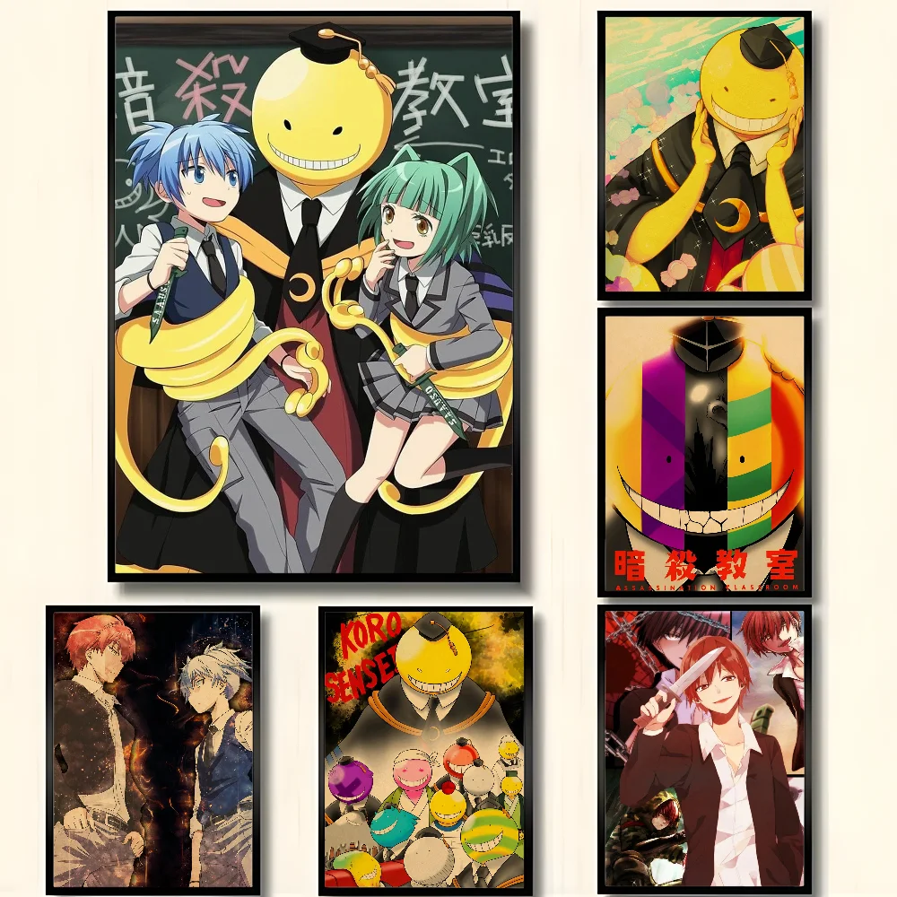Anime Assassination Klassenzimmer Cartoon Poster HD Kunst Klebrige Wand Wasserdicht Zuhause Wohnzimmer Schlafzimmer Bar Ästhetische Dekoration