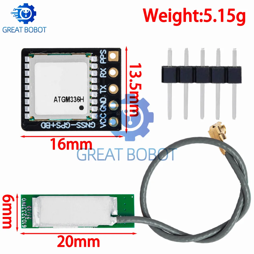 BS GPS+BDS Beidou dual-mode module, flight control satellite positioning navigator, ATGM336H replacement, for NEO-M8N