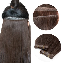Injected Tape In Hair Extensions Invisible Long Tape PU Weft Human Hair Bundles Natural Hair Extensions 12-22 inch  Thick Ends