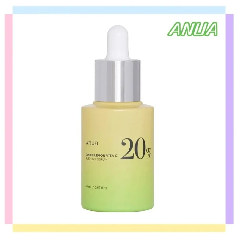 Anua Green Lemon Vitamin C Blemish Serum 20ml Korea skin care. Ferulic acid + Vitamin E,Enhance skin radiance