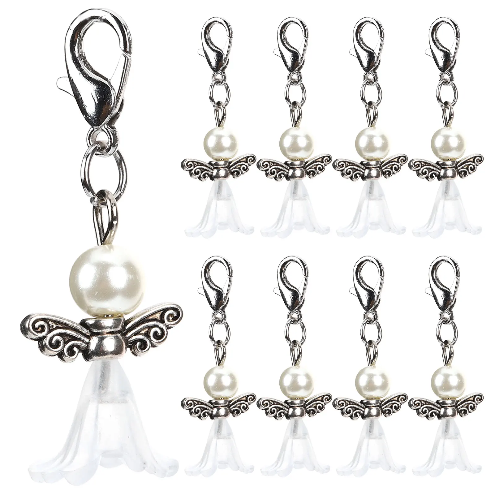 30pcs Angel Keychain Key Ring Car Bag Hanging Pendants Jewelry Souvenir Gift Baby Shower Wedding Birthday Party Decoration