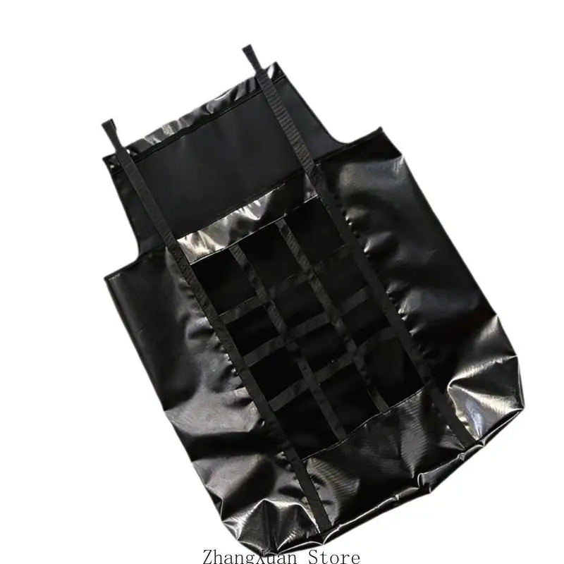 Hängende Pferdefuttertasche mit Frontöffnung, schwarze Tasche für Pferde, 23,6 x 28,0 Zoll Futteraufbewahrungstasche für Stall – Detail 8