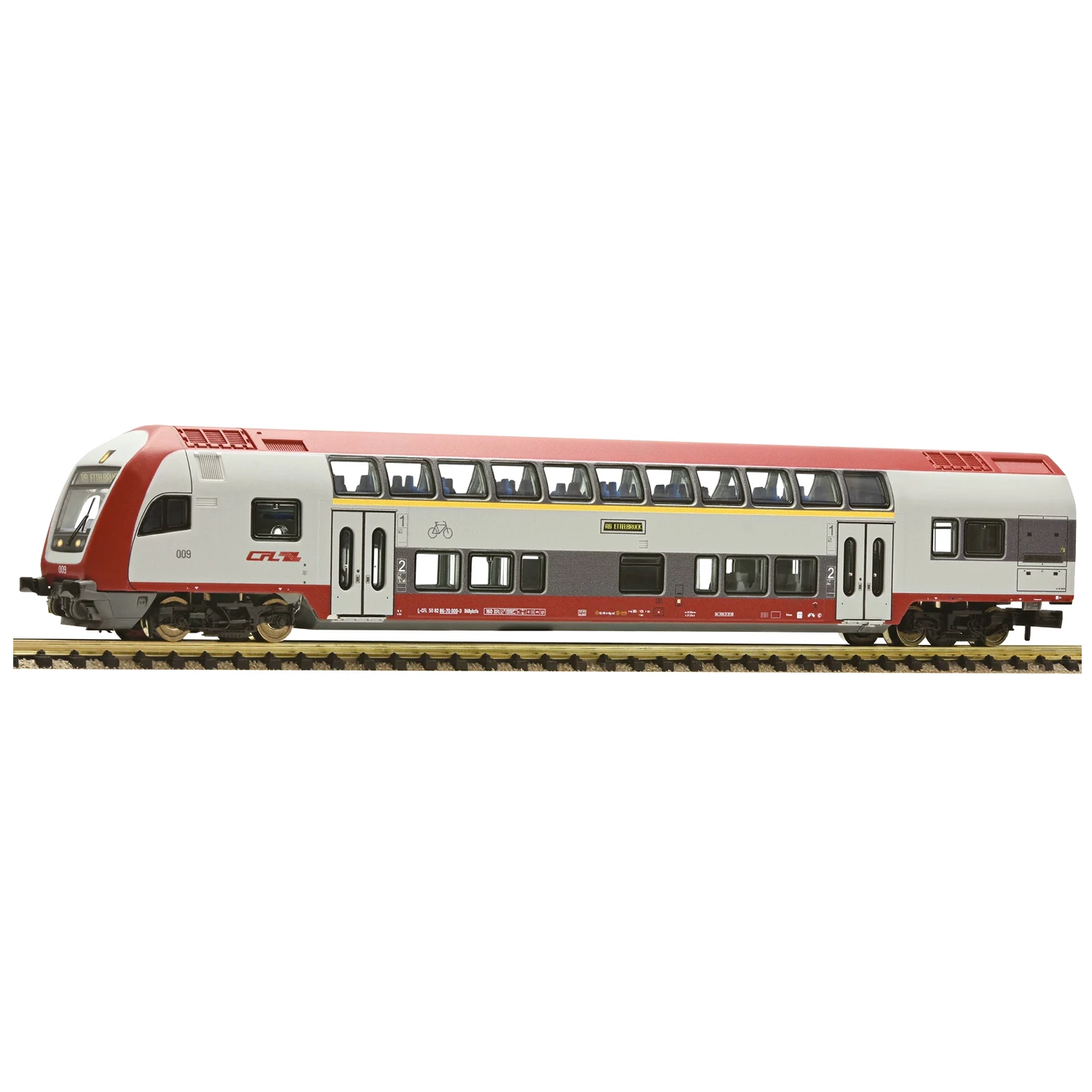 N Scale 1/160 Train Model 862084/104/105/204 CFL Double-decker Coach 4-section Set Train Model Toy Gift