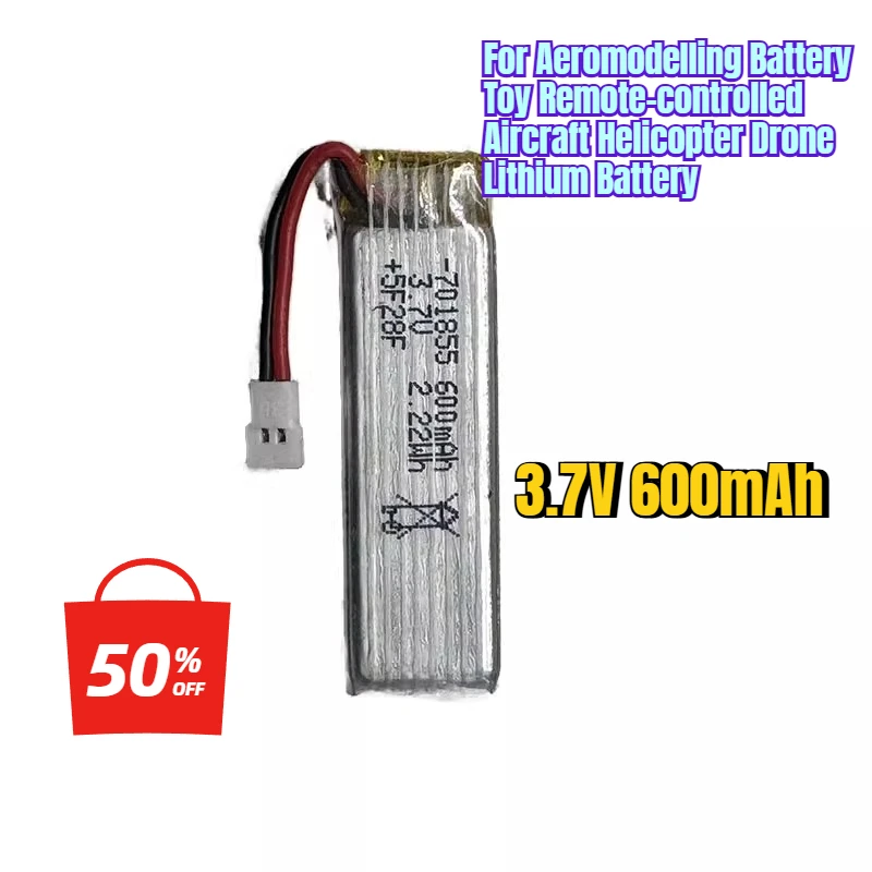 

3.7V 600mAh For Aeromodelling Battery Toy Remote-controlled Aircraft Helicopter Drone Lithium Battery