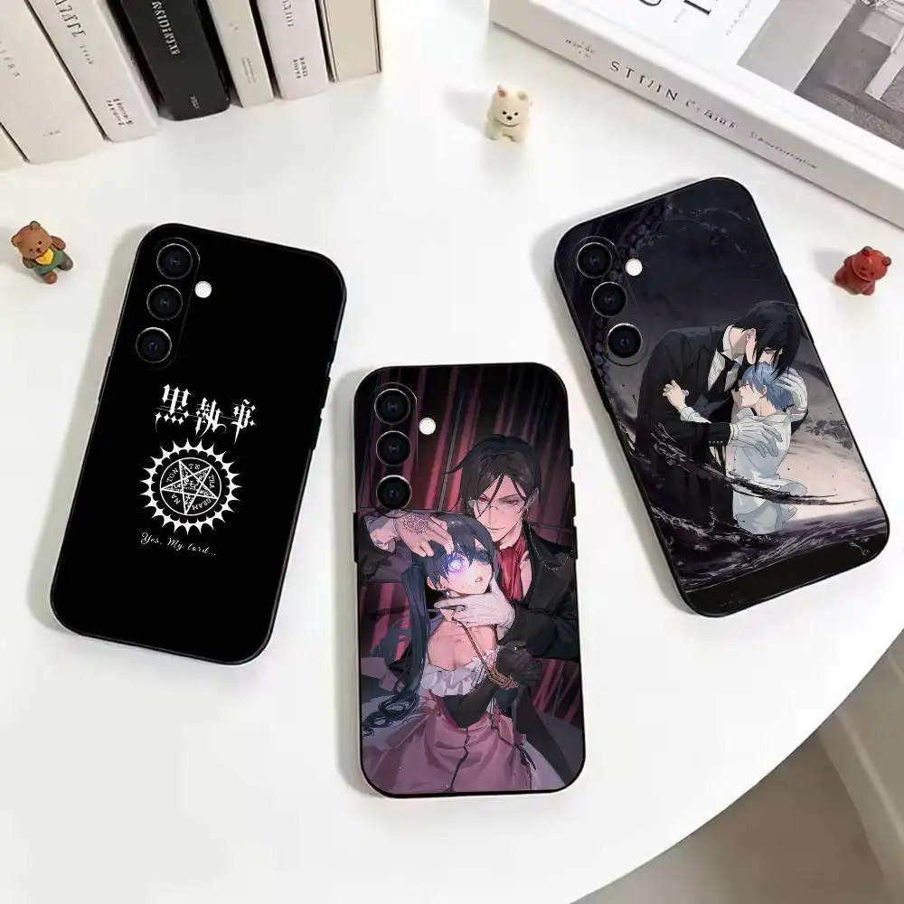 Anime-B-Black -B-Butler   Soft Silicone phone Case for Samsung Galaxy A73//A72/A70/A53/A52/A51 - Black