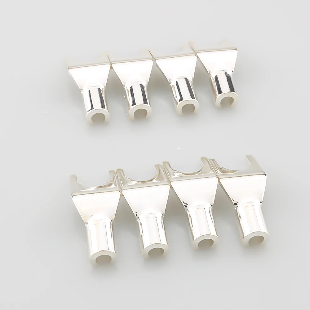 Audiocrast 8 قطعة مرحبا نهاية الفضة التوصيل الفضة مطلي بأسمائها الحقيقية التوصيل كابل مكبر الصوت سلك موصل HiFi الفضة مطلي بأسمائها الحقيقية