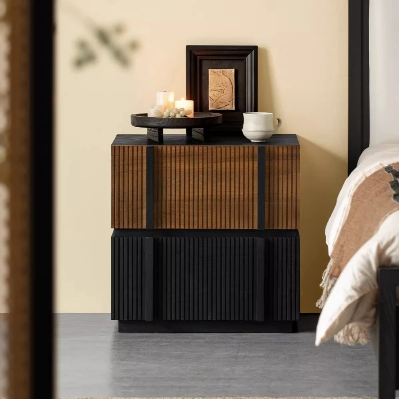 

Bedside table, modern simple solid wood teak