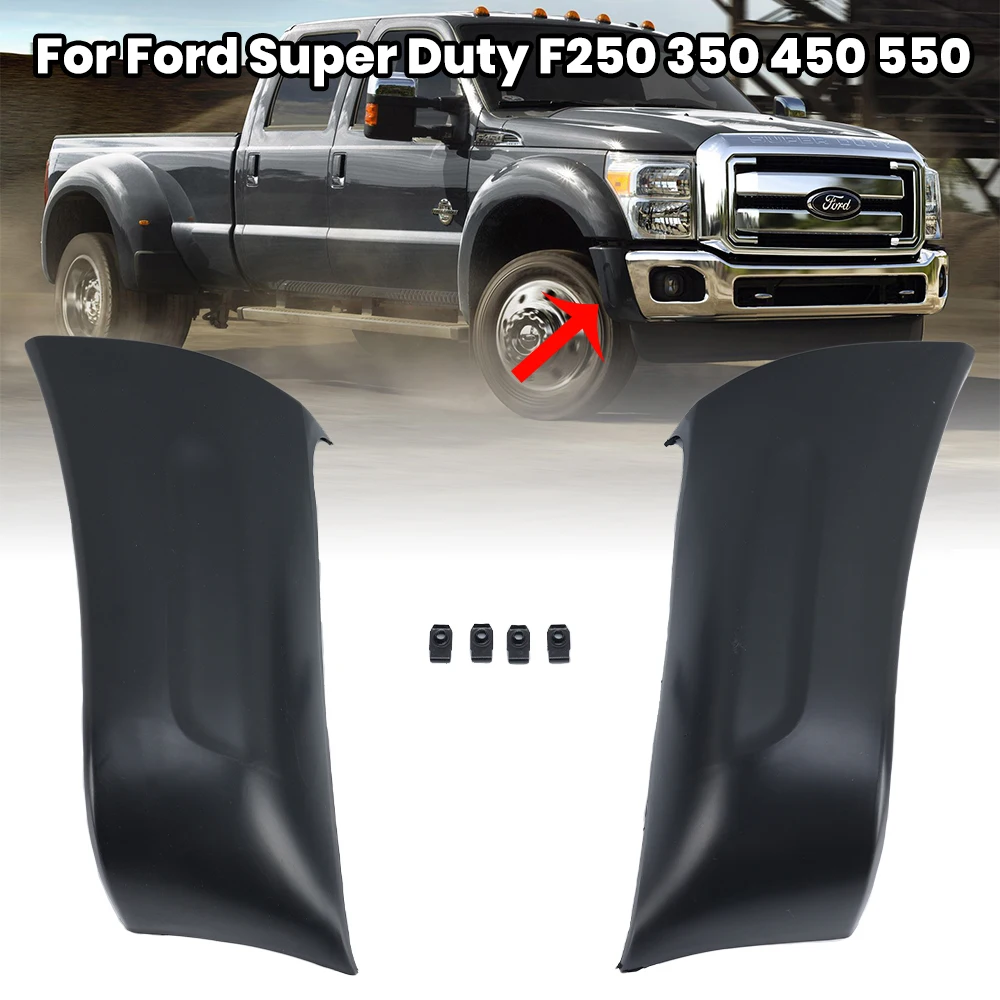 Front Bumper Trim Molding Fender Flare for Ford Super Duty F250 350 450 550 Replace BC3Z16039AA BC3Z16038AA Bumper Corner Cover