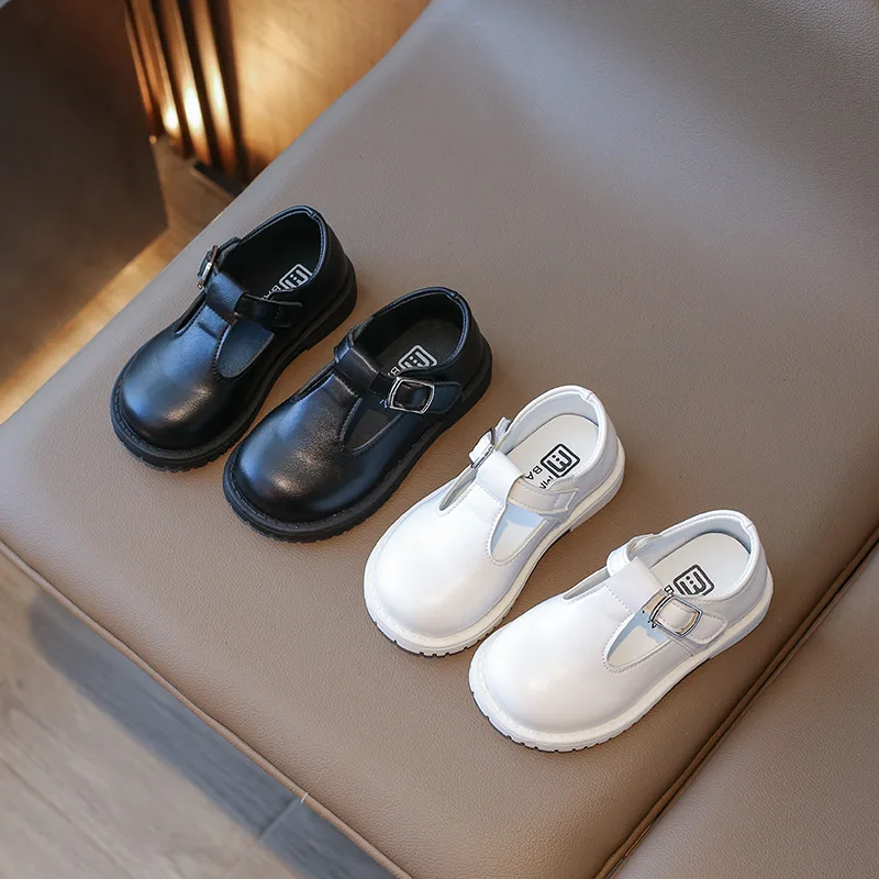 

Модная универсальная детская кожаная обувь, осень 2023, новая повседневная обувь на плоской подошве для девочек, простая детская обувь для выступлений, Zapatos De Mujer