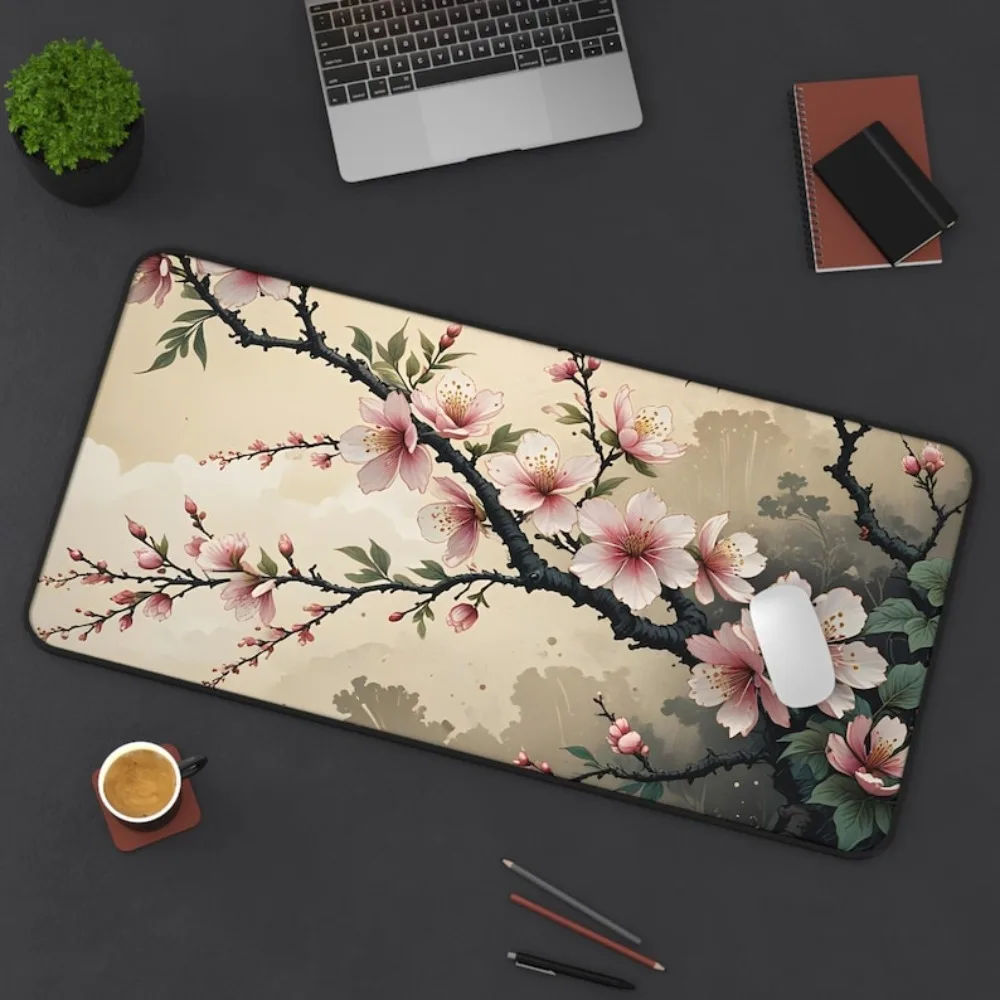 

Коврик для мыши с рисунком вишни, украшение для компьютерного офиса, резиновая противоскользящая, моющаяся, прочная, печать высокой четкости