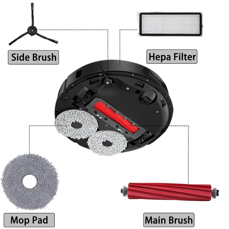 Kit d'accessoires A94E pour aspirateur robot Roborock Qrevo S/QRevo MaxV/QRevo Pro/QRevo PLUS, composants de remplacement