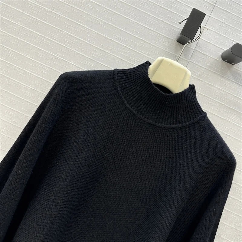 

Women's sweater New elastic knitted slim long sleeve tops for autumn 2025 wool blend pullover Women's turtleneck Women's jumper