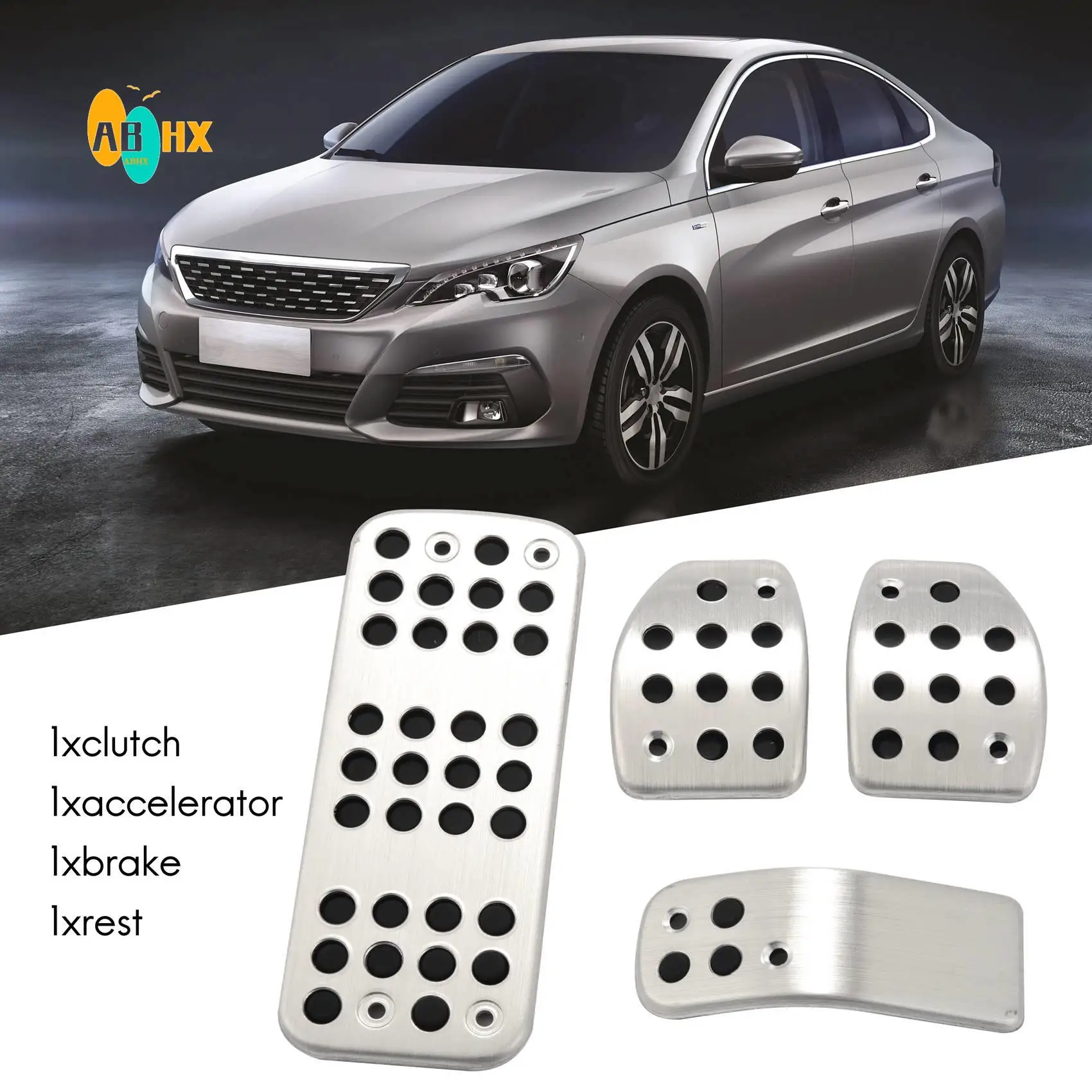 

ABHX-Ttcr-Ii Accessory Gas Modified Pedal Pad Plate For 207 301 307 208 2008 308 408 Cc/Citroen C3 C4/Ds 3 4 6 Ds3 Ds4 D