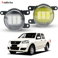 Upgrade LED Car Fog Lamp Assembly Driving Light with Lens for GWM Great Wall V200 V240 Steed Wingle 5 2010-2016 White + Yellow