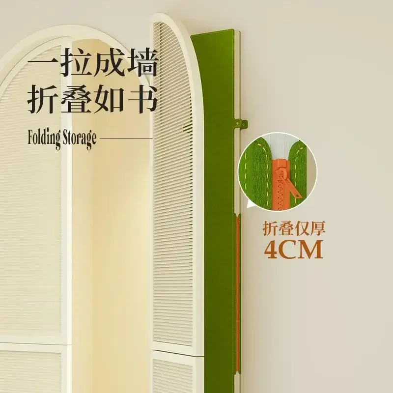 Screen partition folding wall panel fence living room live stream background panel room partition soft screen movement