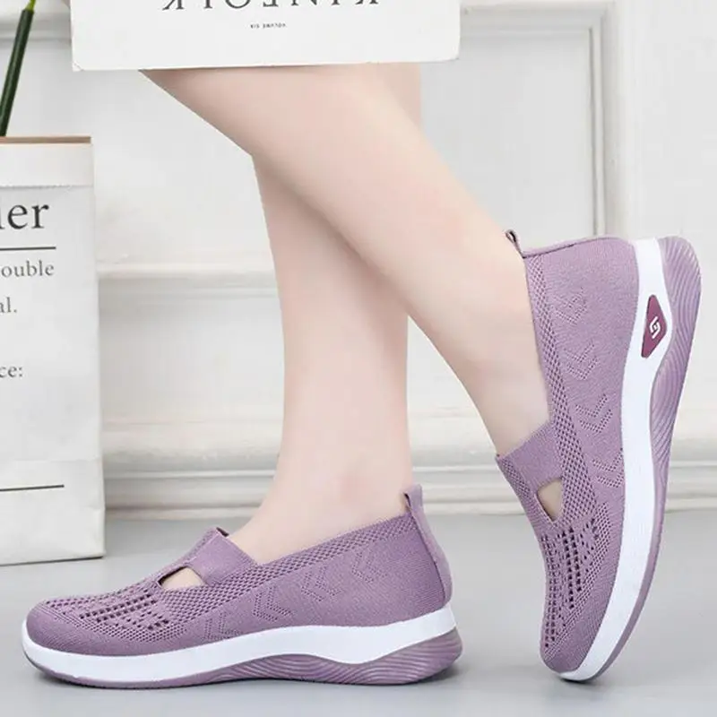 Orthopedic Walking Shoes for Women Lightweight Slip On Shoes Women Outdoor Hiking Sneakers Breathable Orthopedic Shoes