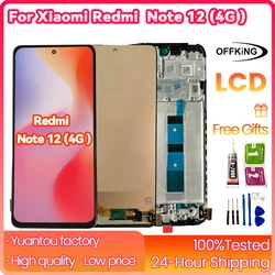 6.67inch for LCD Xiaomi Redmi Note 12 (4G) For Touch ScreenDigitizer Xiaomi Redmi Note 12 (4G) 23021RAAEG LCD with frame