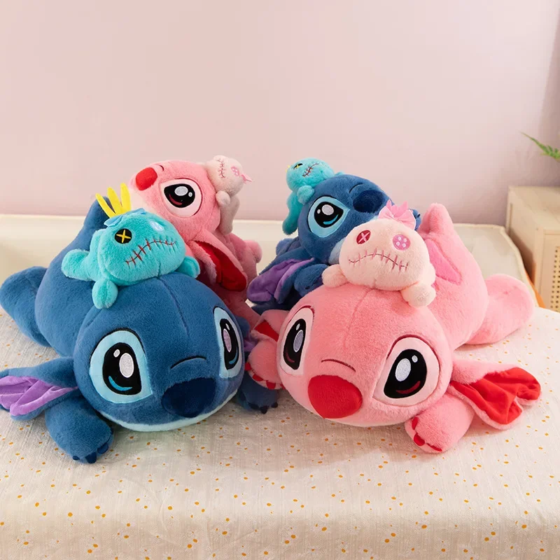 

40/100 см Disney Lilo & Stitch плюшевые игрушки аниме мультфильм плюшевая поза лежачи Scrump куклы подушка мягкий рождественский подарок для ребенка