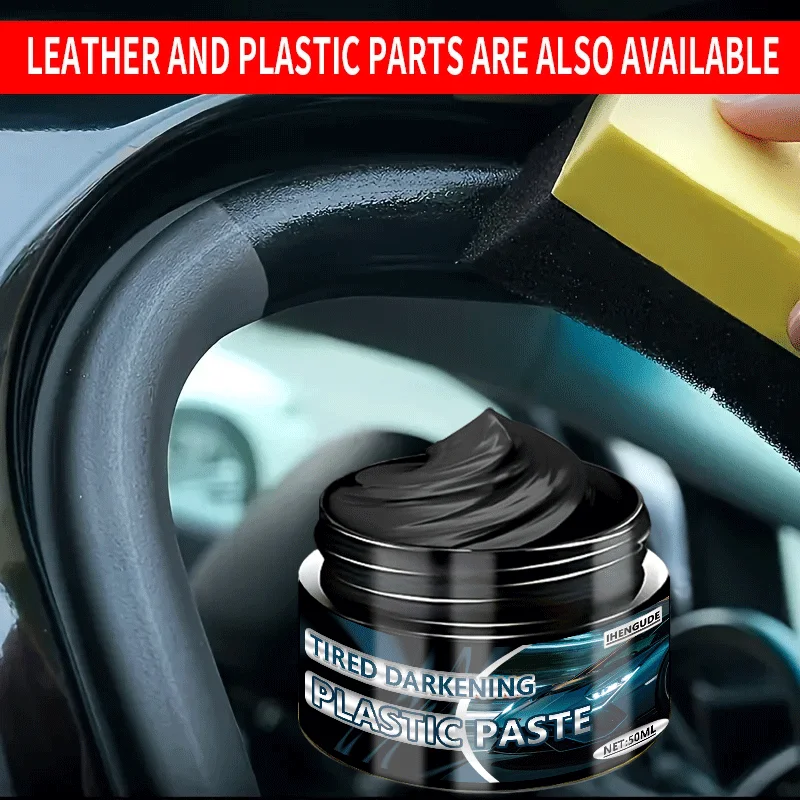 Auto Plastic Restorer Gloss Enhancer Crystal Clear Car Leather & Panel Renewal Wax Coating Agent Back to Black Shine Polish image 3