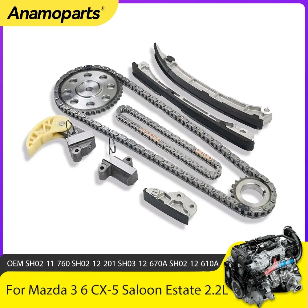 Engine Parts TIMING CHAIN KIT Fit 2.2L For Mazda 3 6 CX-5 FWD BM BN AWD GJ GL Saloon Estate SHY1 SHY4 SHY6 2.2L Diesel 2012-2020