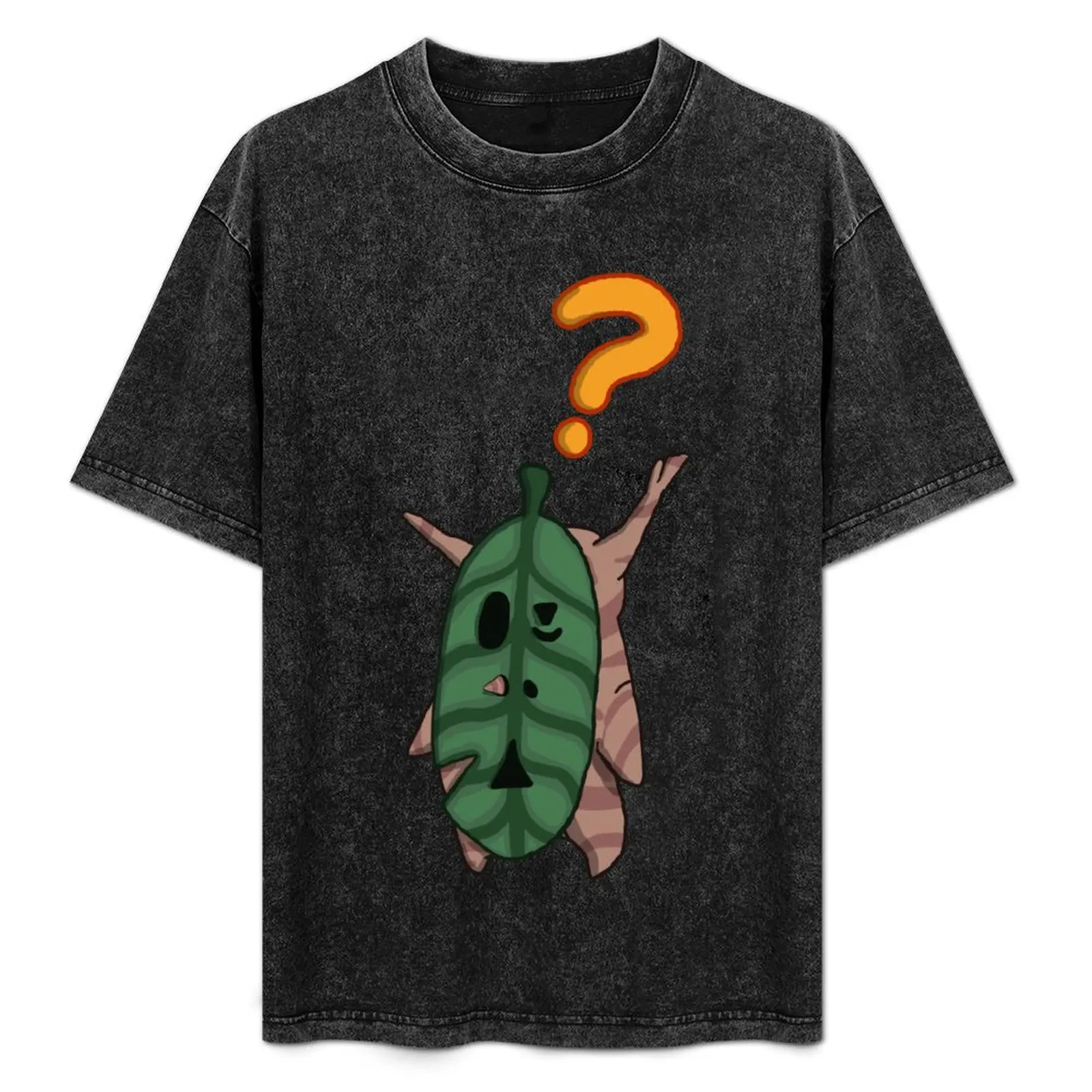 Confused Korok T-Shirt Basic Solid Color Short Sleeve T-Shirt