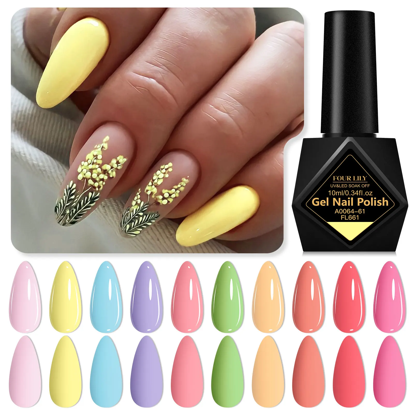 12pc macaron verão cores gel polonês conjunto base gel casaco superior incluído hema livre semi permanente uv/led arte do prego diy manicure