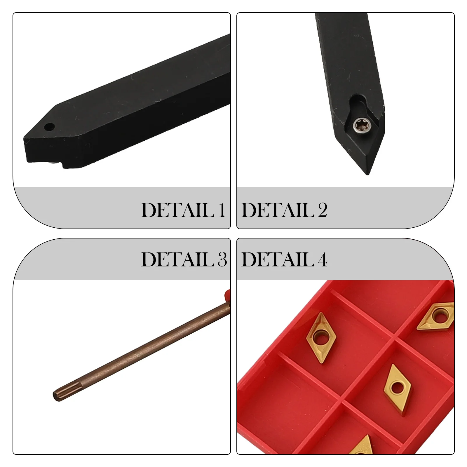

Carbide Inserts Blades Rugged SDNCN1010H07(10mm*100mm) Lathe Tool Holder with 10 Pcs DCMT070204 UE6020 Inserts