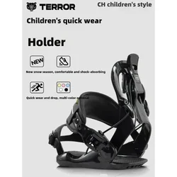 Luckyboo-Children's Snowboard Bindings, Snowboard Fixer, SP Quick Wear Strap, Ski Equipment