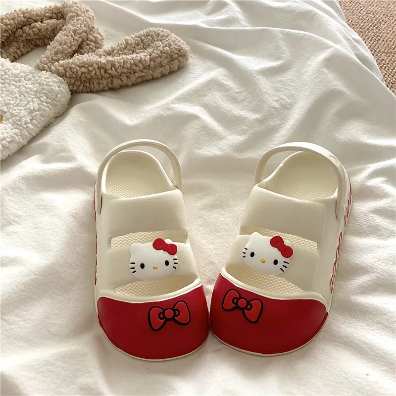 

Женские босоножки на толстой подошве Hello Kitty, с дышащей подошвой