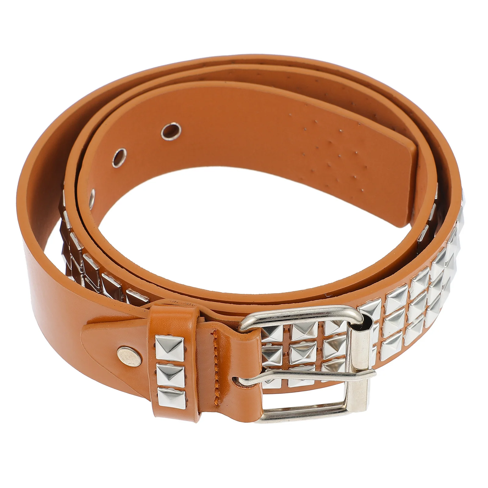 

1Pcs Fashion Rivet PU Belt Durable Lightweight Decorative Waistband Practical for Daily Party Holiday Use