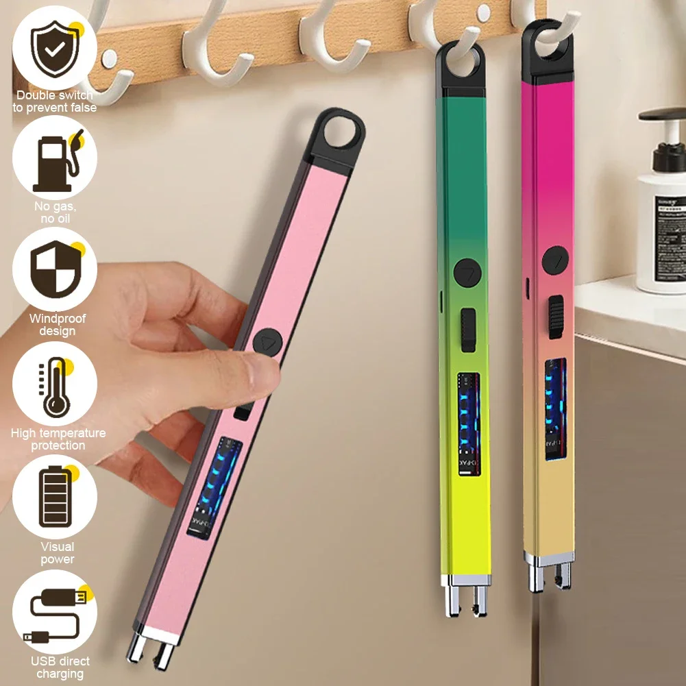 Kitchen Electric Arc Ignition Hose Windproof Aromatherapy Candle USB Charging Gas Stove 360° Pulse Plasma Flameless Lighter
