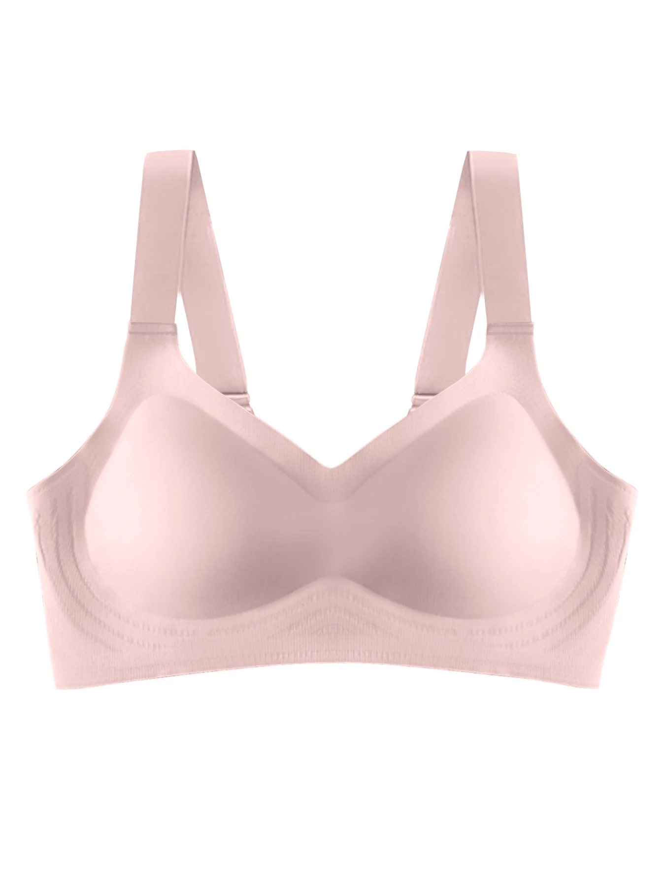 Adjusting bra Underwear solid color back buckle no trace no underwire comfortable high stretch invisible smooth@W46