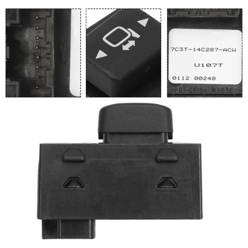 

Mirror Switch Power Adjust Telescopic Rearview 7C3Z-17B676-AA For Ford Super Duty 2007-2016-Boom