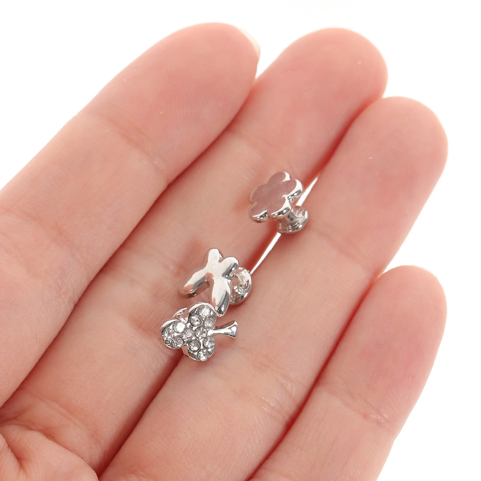 

3Pcs Watch Decoration Rings Mini Silver Watchband Charms Easy Install Durable Zinc Alloy Watch Strap Rivets Accessories Gift