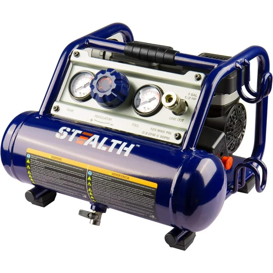 

Портативный воздушный компрессор на 1 галлон, ультра тихий безмасляный для накачивания шин, авторемонт, деревообработка, гвоздь, компактный светильник, дизайн B