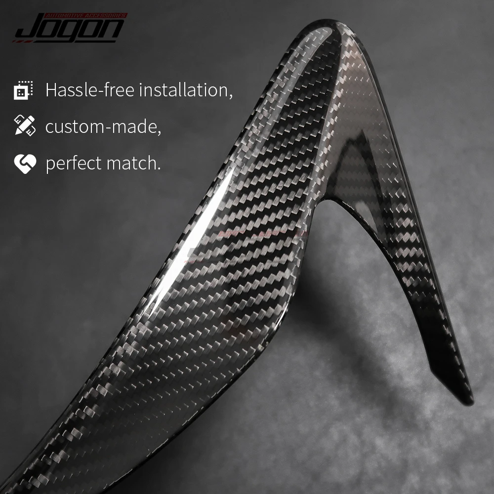 JOGON Real Carbon Fiber Car Front Headlight Eyebrow Eyelid Headlamp Cover Trim For Lexus IS 200 300 250 200t 2013 2014 2015 2016