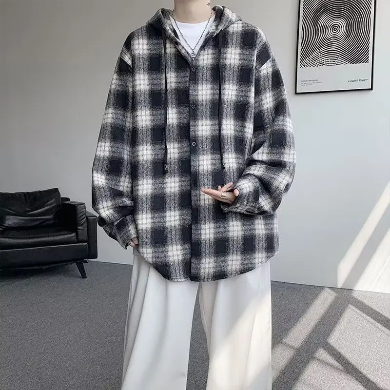 قميص متقلب بغطاء للرأس ياباني محايد بسيط ومتعدد الاستخدامات بتصميم جديد عصري مع ذوق ثقافة البوب الأصلي الساحر