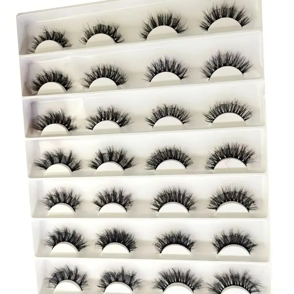 Nuevas pestañas de maquillaje, pestañas de visón 3D, esponjosas, suaves y tenues, extensión de pestañas cruzadas naturales, pestañas reutilizables, longitud de 15MM