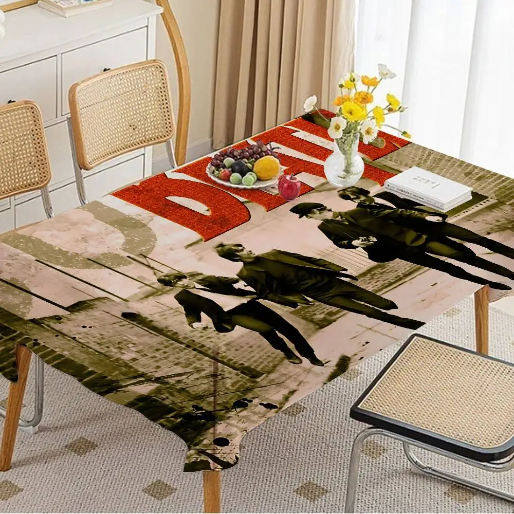 Rock Band The B-B-Beatles Themed Polyester Tablecloths Cute Designs For Home Kitchens Dining Rooms Patios Tablecloth Decoration
