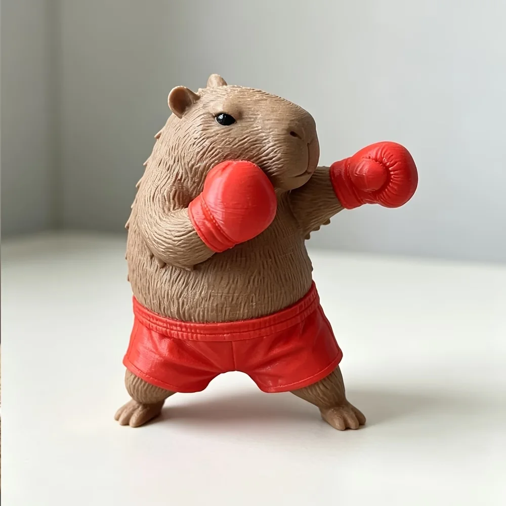 Figuras de Capivara Fofas - Decorações de Capivara em Plástico, Adequadas para Decoração de Escritório e Carro/Modelos de Animais