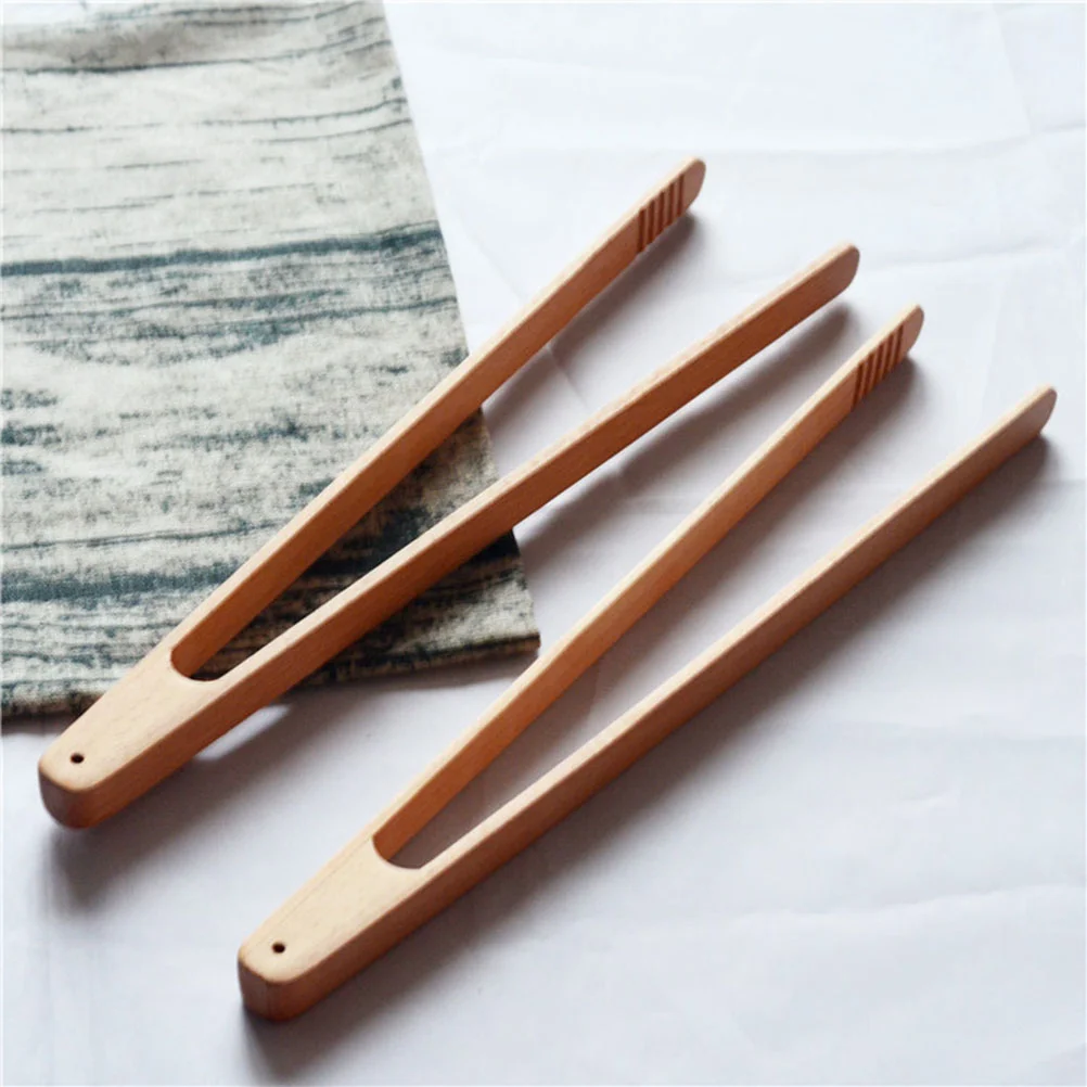 Tongs Kitchen Silicone Utensils Free Shipping Wooden Clip Stainless Steel Cooking Pickle Barbecue